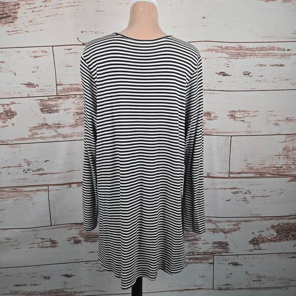 J. Jill Wearever Collection Striped Long Sleeve Tunic Size XL Tall - Picture 3 of 7